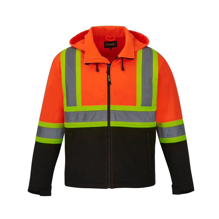 L01305 - Shield - Hi-Vis Softshell Jacket w/ Detachable Hood