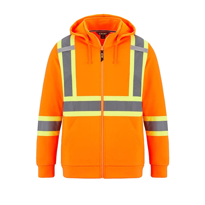 L01380 - Infinity - Hi-Vis Full Zip Hooded Sweatshirt w/ Detachable Hood