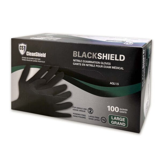 Black Shield Nitrile Examination Gloves