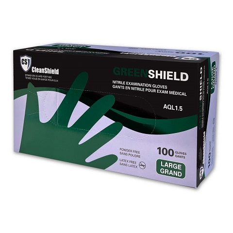 Green Shield Nitrile Examination Gloves