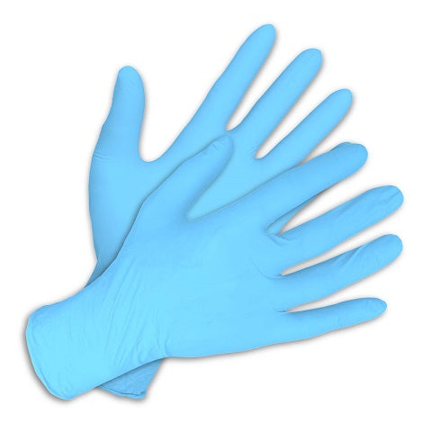 Light Blue Shield Nitrile Examination Gloves