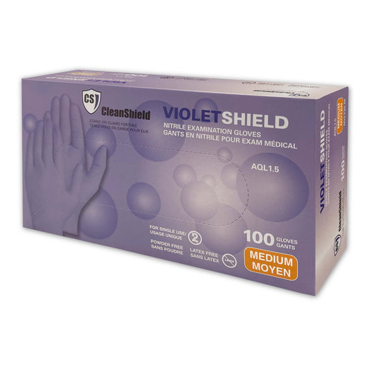 Violet Shield Nitrile Examination Gloves