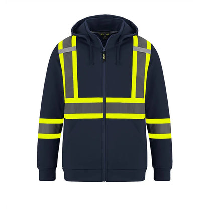 L01380 - Infinity - Hi-Vis Full Zip Hooded Sweatshirt w/ Detachable Hood