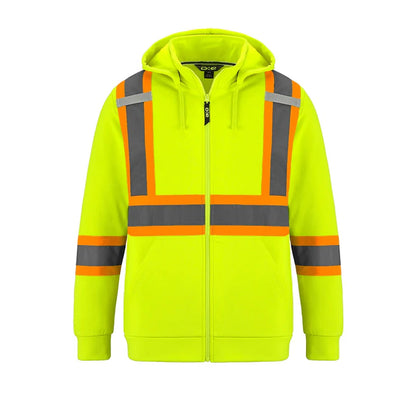 L01380 - Infinity - Hi-Vis Full Zip Hooded Sweatshirt w/ Detachable Hood